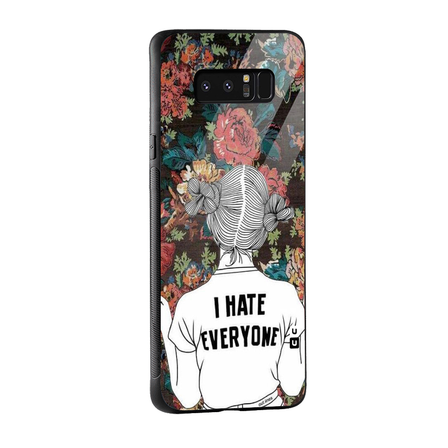 Hate Everyone Glass Back Case for Galaxy Note 8