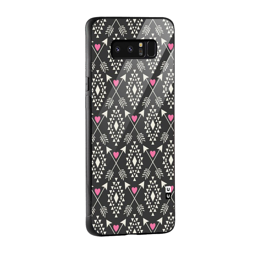 Hit Arrow Love Glass Back Case for Galaxy Note 8