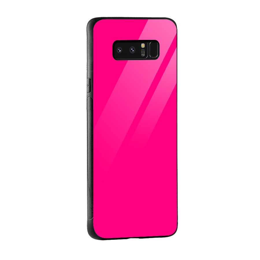 Hot Pink Glass Back Case for Galaxy Note 8