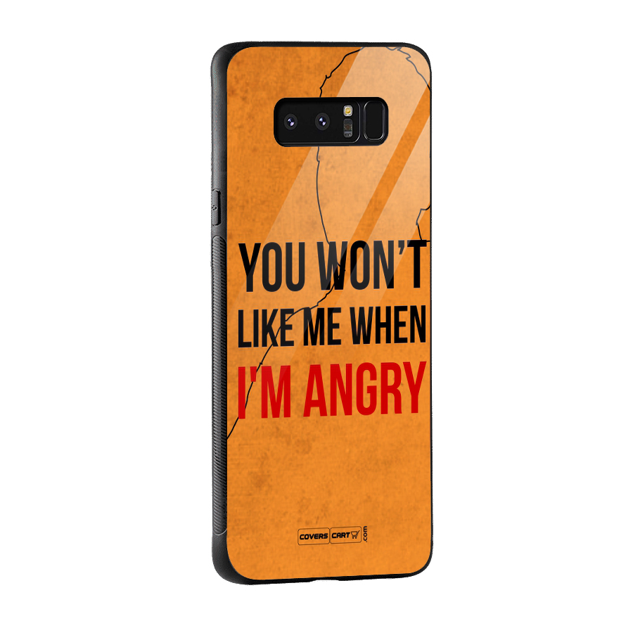 I m Angry Glass Back Case for Galaxy Note 8