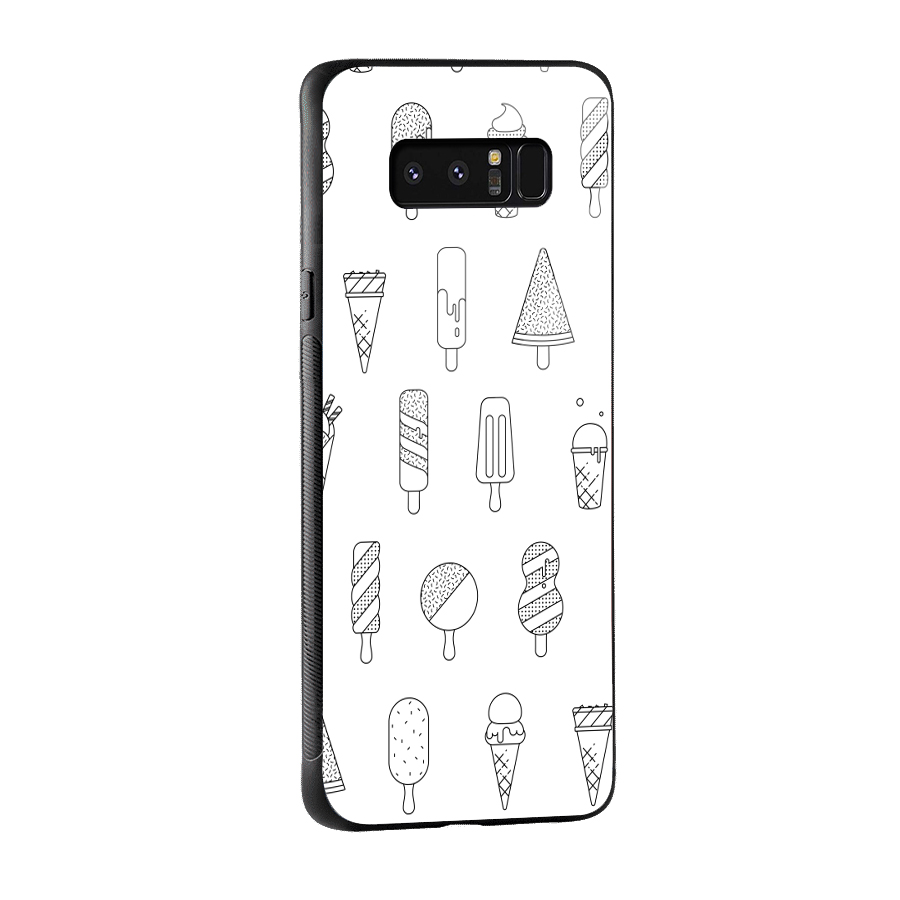 Ice Cream Lines Glass Back Case for Galaxy Note 8