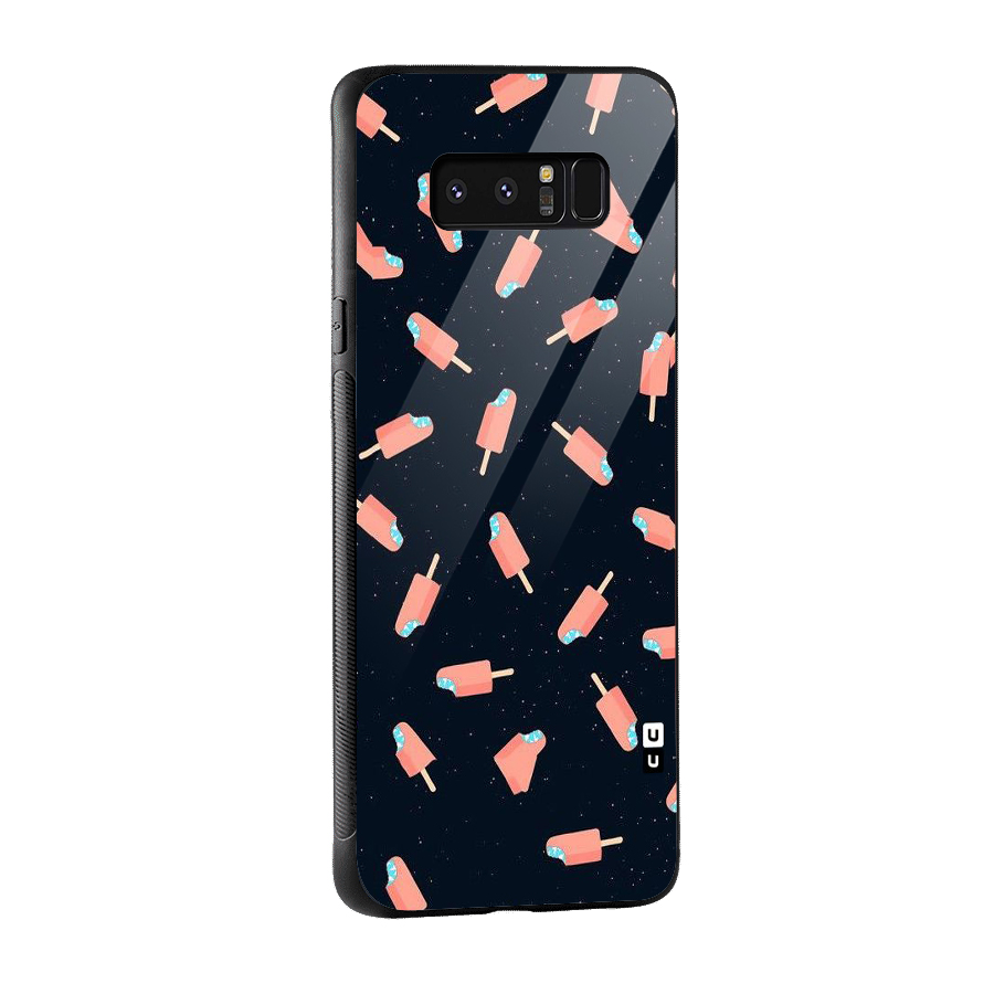 Icy Pattern Glass Back Case for Galaxy Note 8