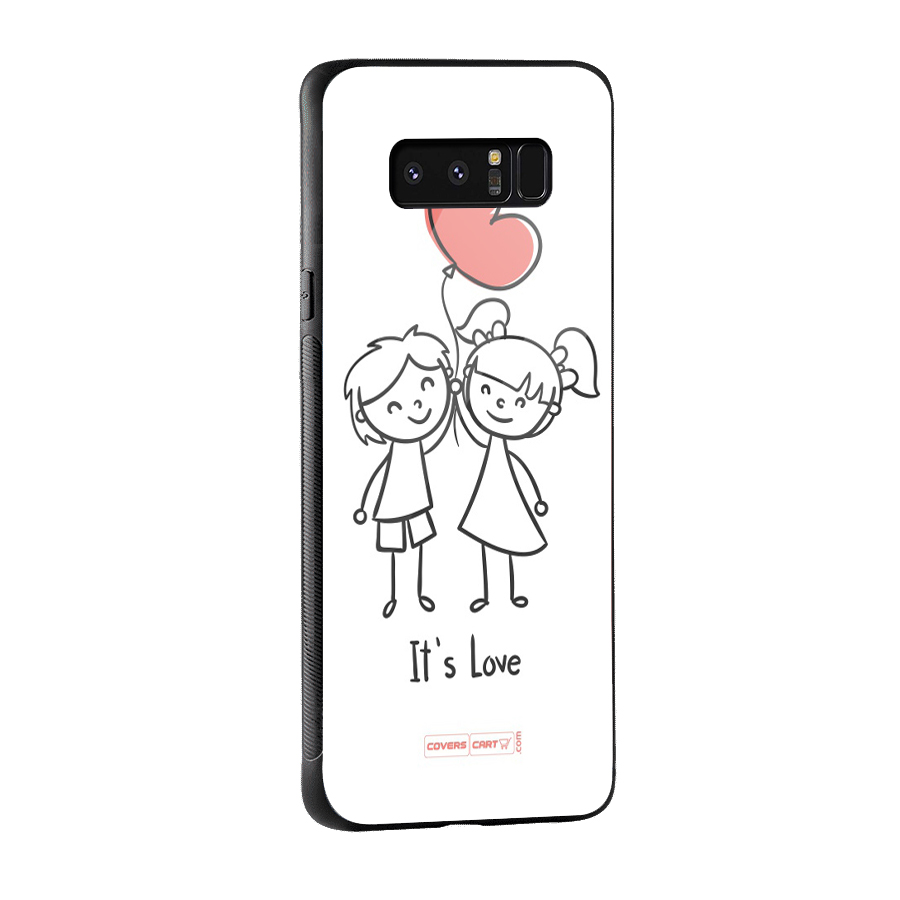 Its Love Glass Back Case for Galaxy Note 8