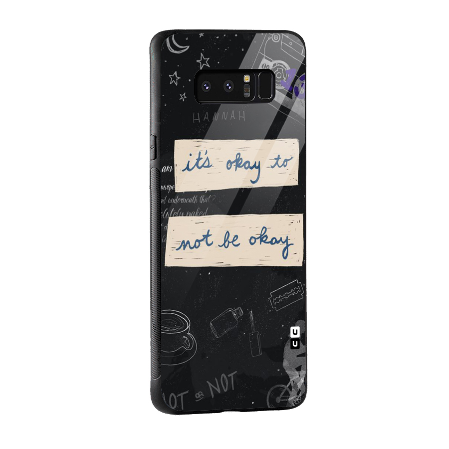 Its Okay Glass Back Case for Galaxy Note 8