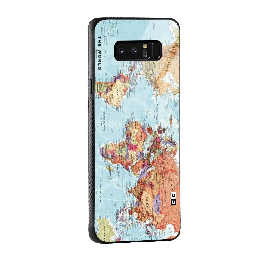 Lets Travel The World Glass Back Case for Galaxy Note 8
