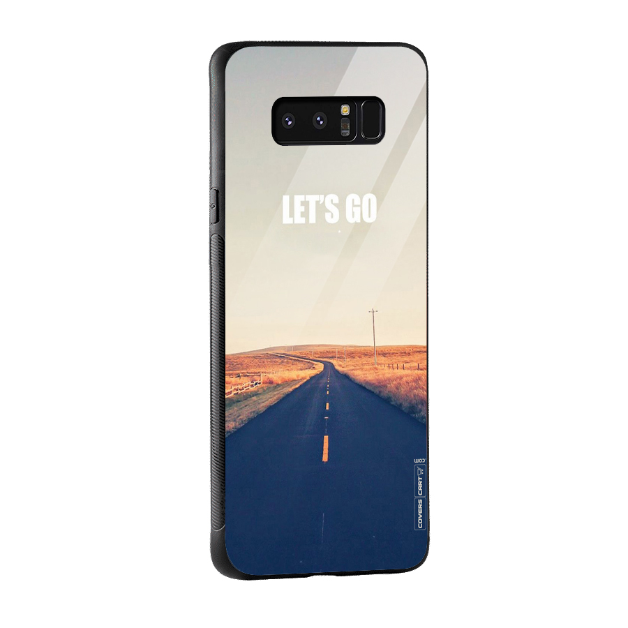 Lets Wander Glass Back Case for Galaxy Note 8