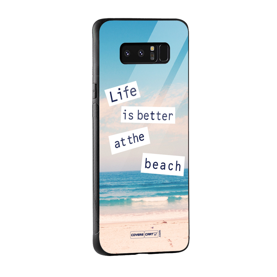 Life is better at the Beach Glass Back Case for Galaxy Note 8