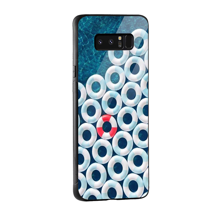 Light Blue Allure Glass Back Case for Galaxy Note 8