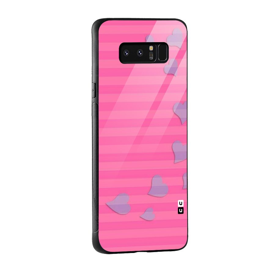Light Heart Stripes Glass Back Case for Galaxy Note 8