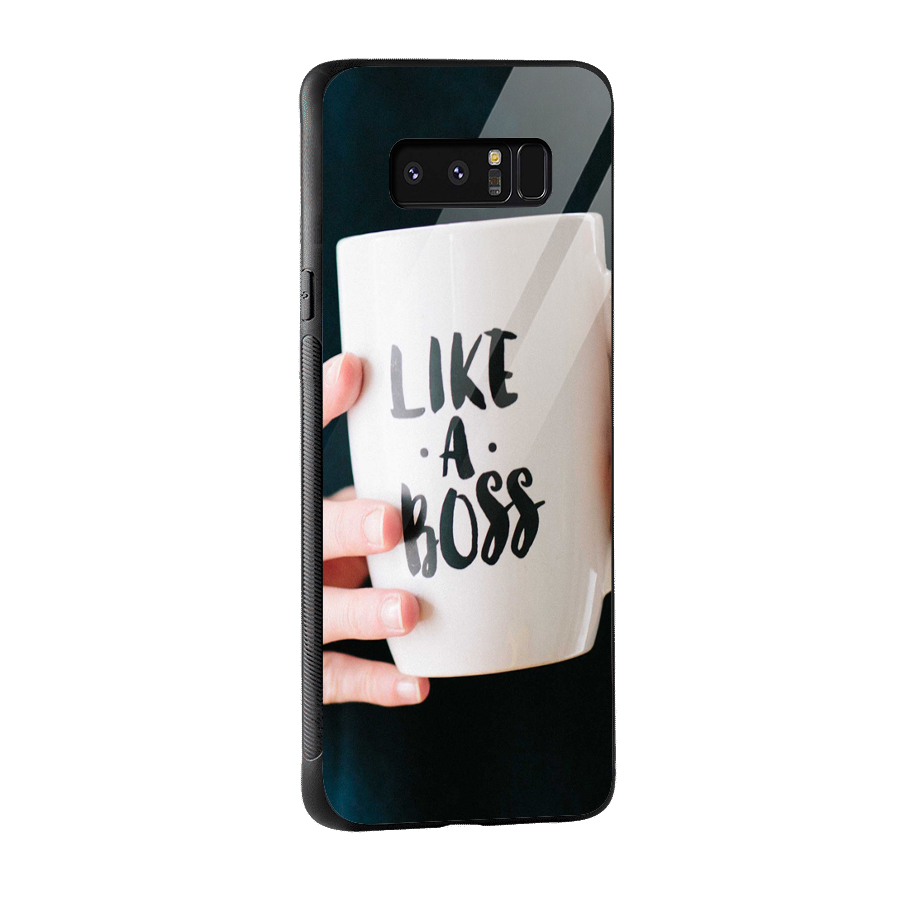 Like a Boss Glass Back Case for Galaxy Note 8