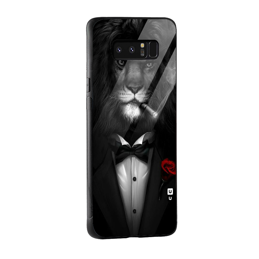 Lion Class Glass Back Case for Galaxy Note 8