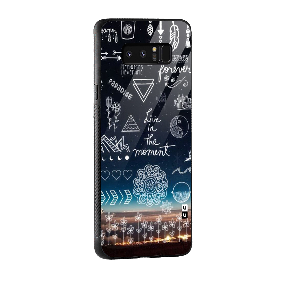Live In The Moment Glass Back Case for Galaxy Note 8