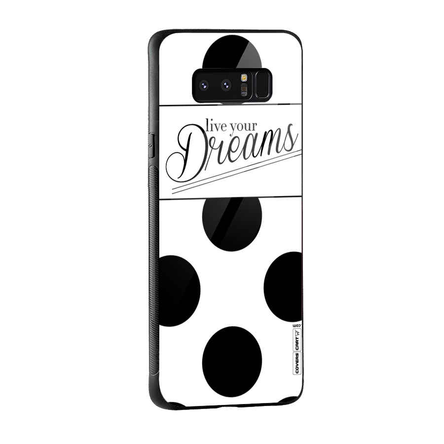 Live Your Dreams Glass Back Case for Galaxy Note 8