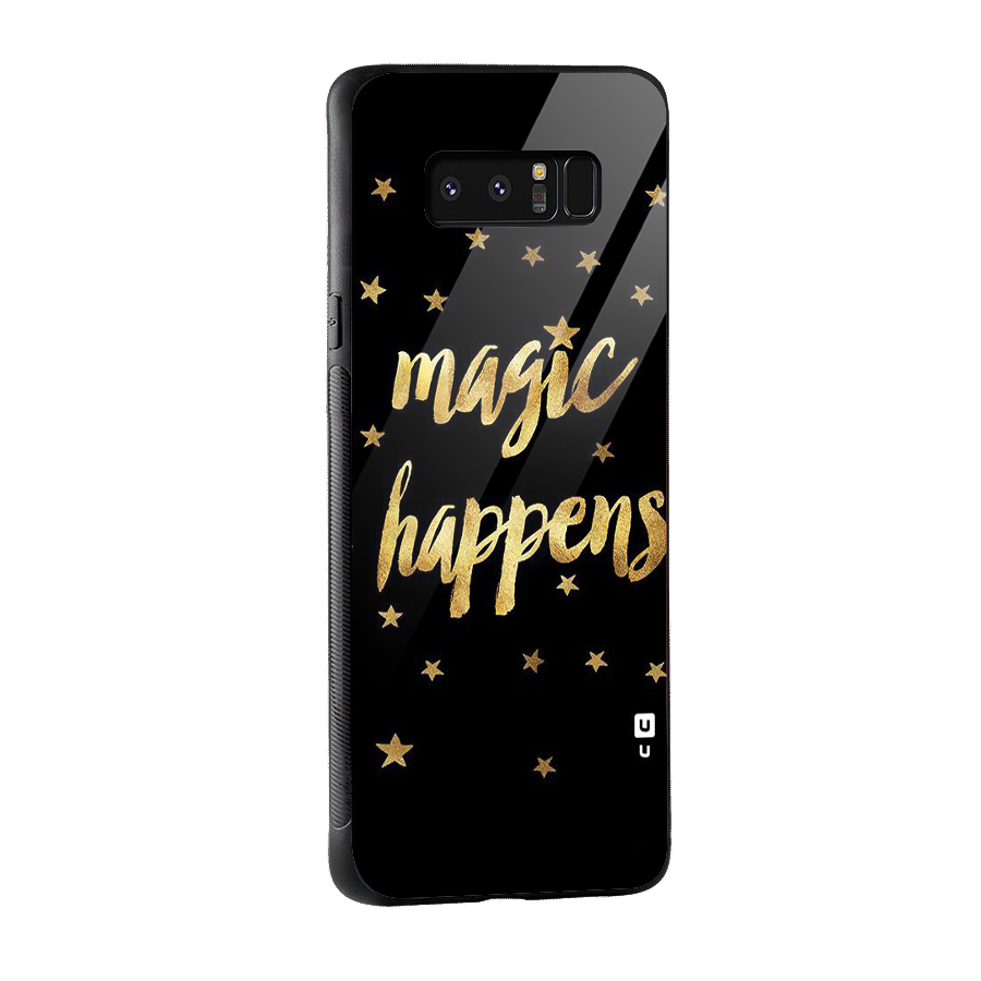 Magic Happens Glass Back Case for Galaxy Note 8