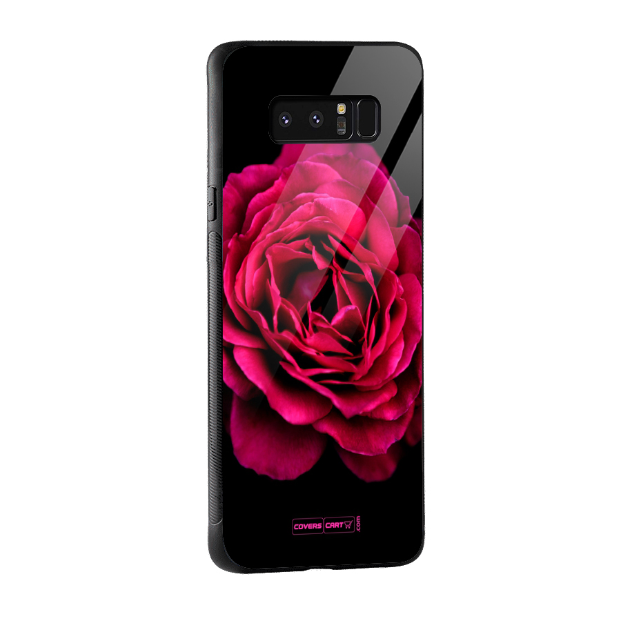 Magical Rose Glass Back Case for Galaxy Note 8