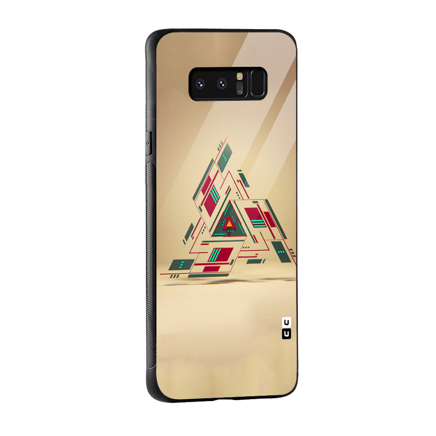 Maze Triangle Glass Back Case for Galaxy Note 8