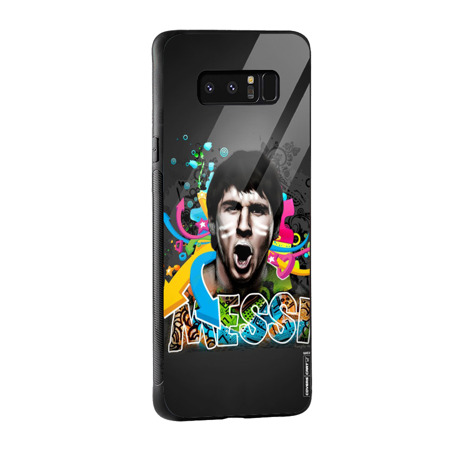 Messi For Argentina Glass Back Case for Galaxy Note 8