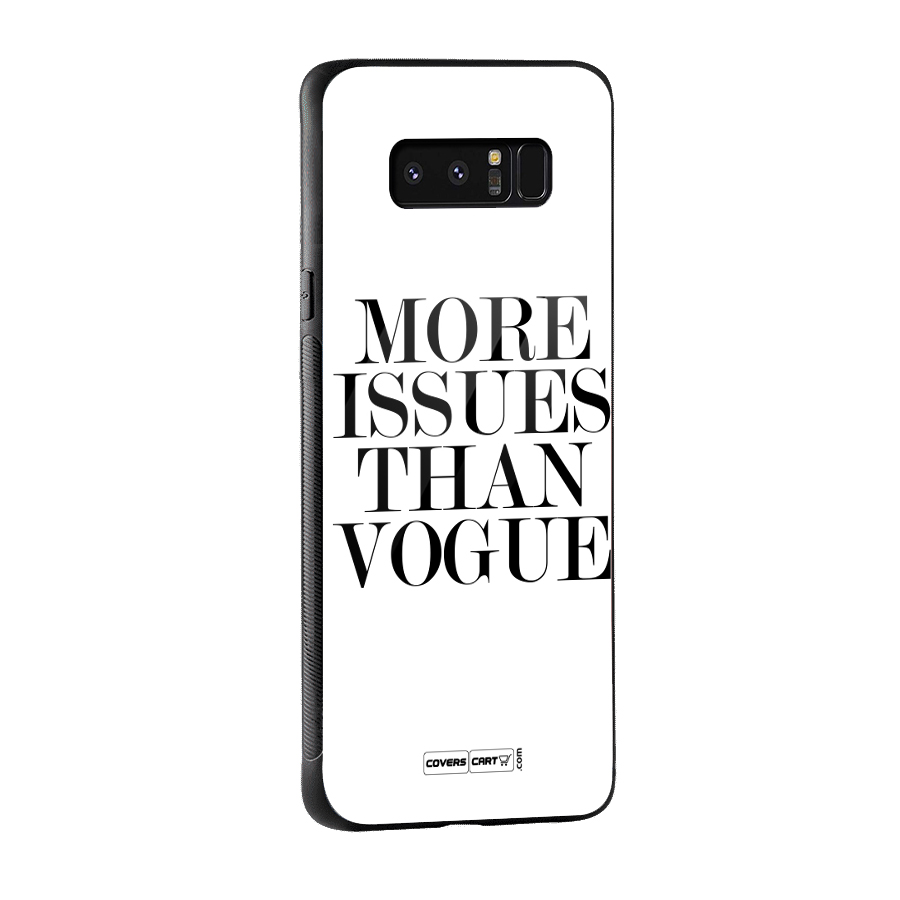 More Issues than Vogue (White) Glass Back Case for Galaxy Note 8