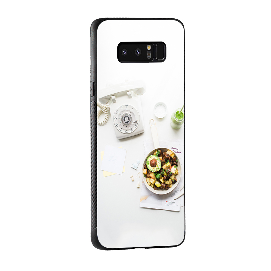 Morning Breakfast Glass Back Case for Galaxy Note 8