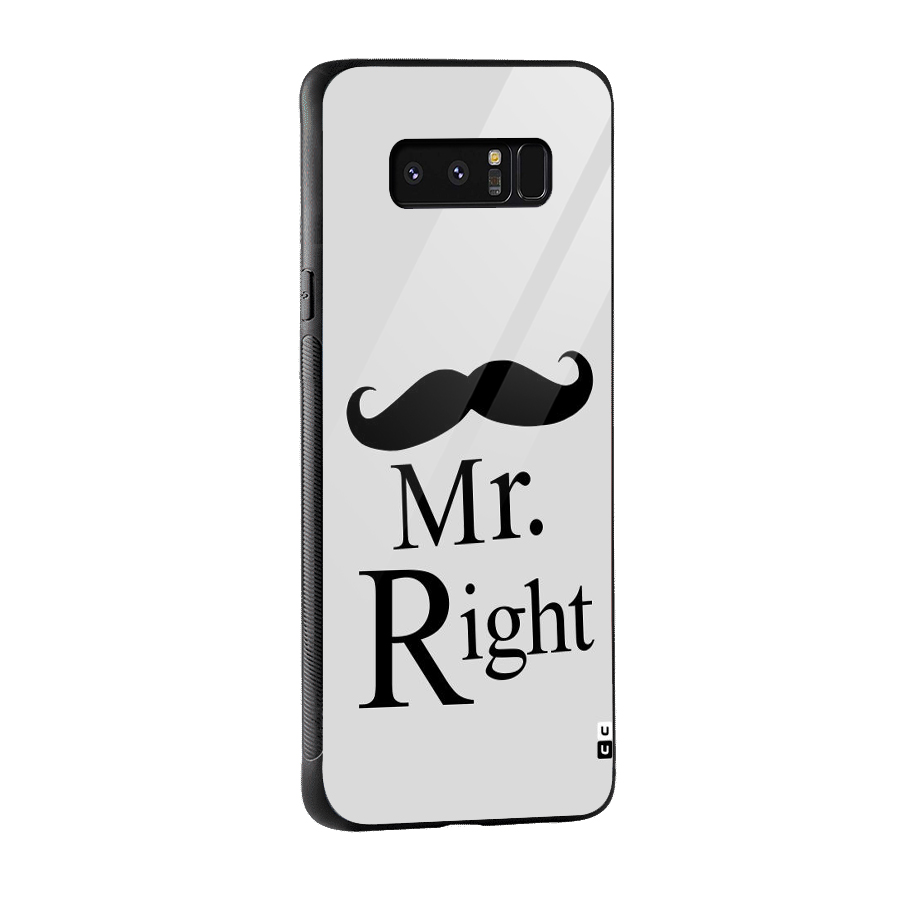 Mr. Right. Glass Back Case for Galaxy Note 8