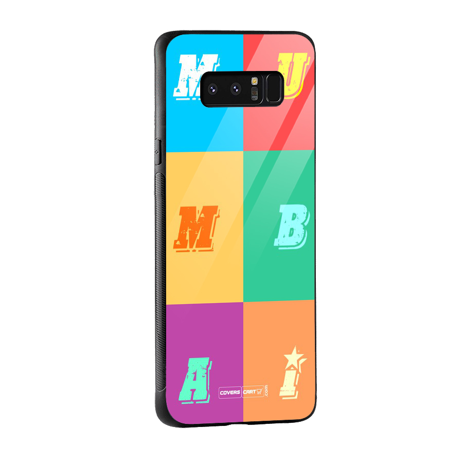 Mumbai Alphabets Glass Back Case for Galaxy Note 8
