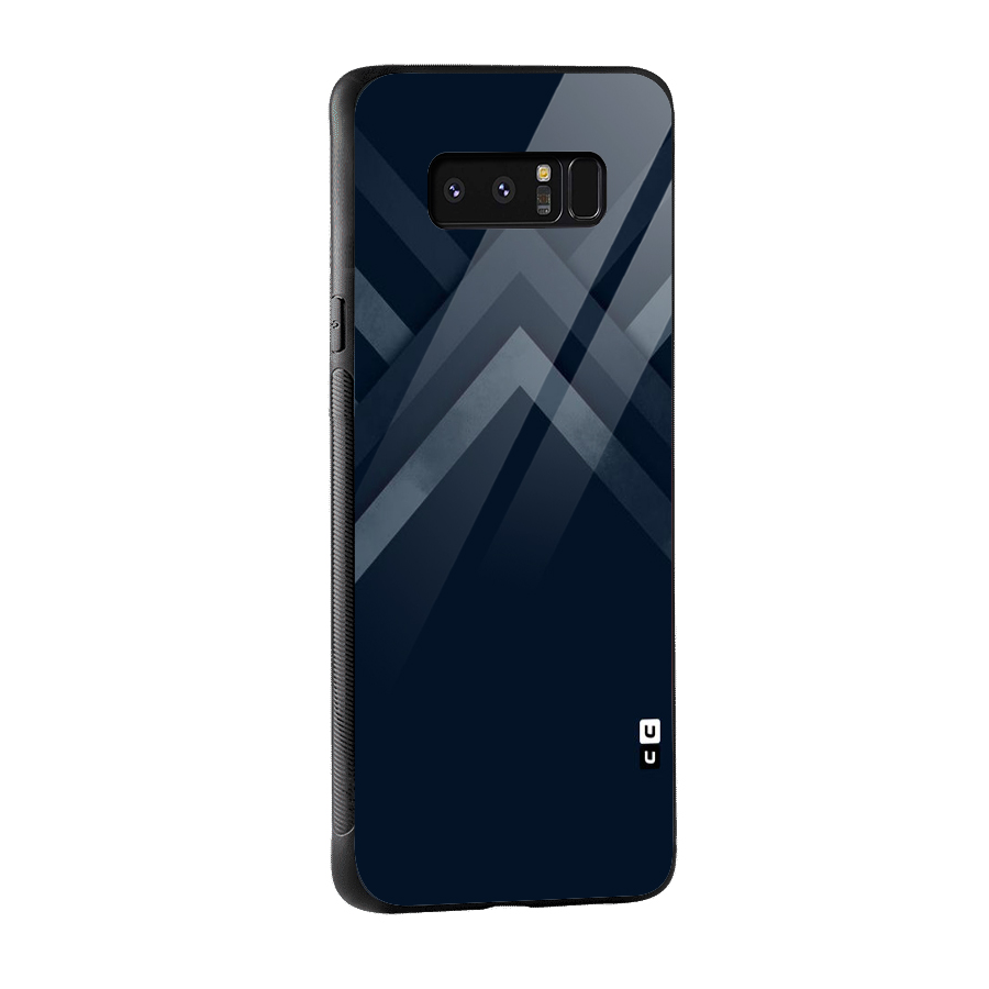 Navy Blue Arrow Glass Back Case for Galaxy Note 8