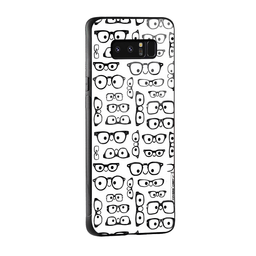 Nerdy Specs Glass Back Case for Galaxy Note 8