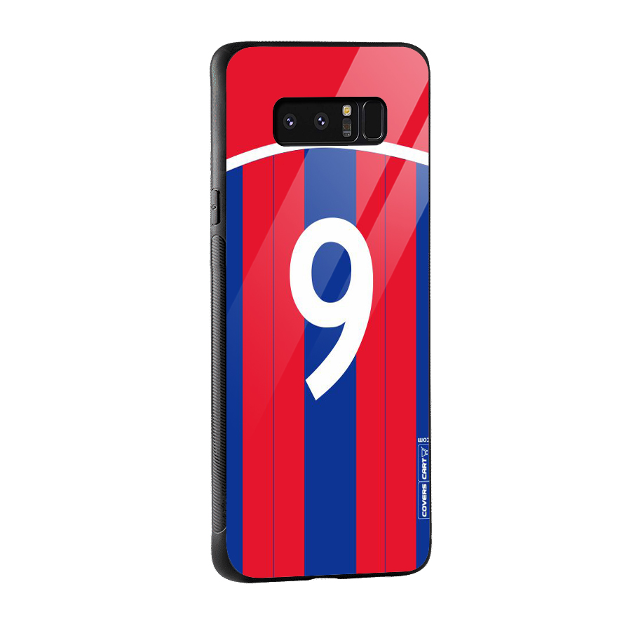 Number 9 Jersey Glass Back Case for Galaxy Note 8