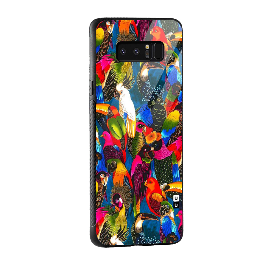 Parrot Art Glass Back Case for Galaxy Note 8