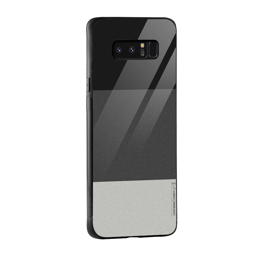 Pastel Black and Grey Glass Back Case for Galaxy Note 8