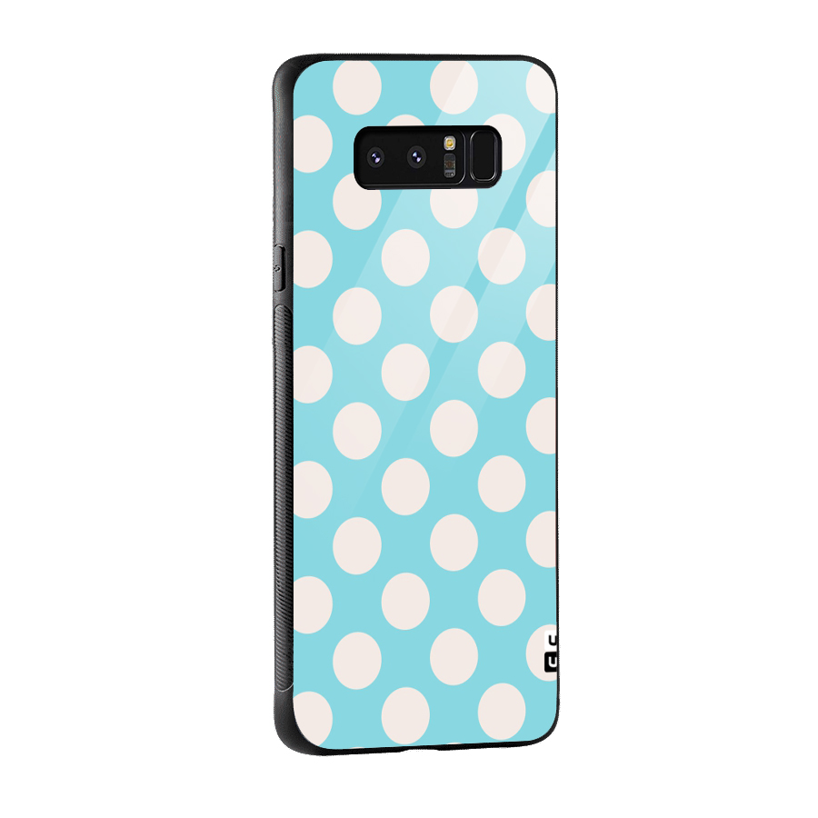 Pastel White Polka Dots Glass Back Case for Galaxy Note 8