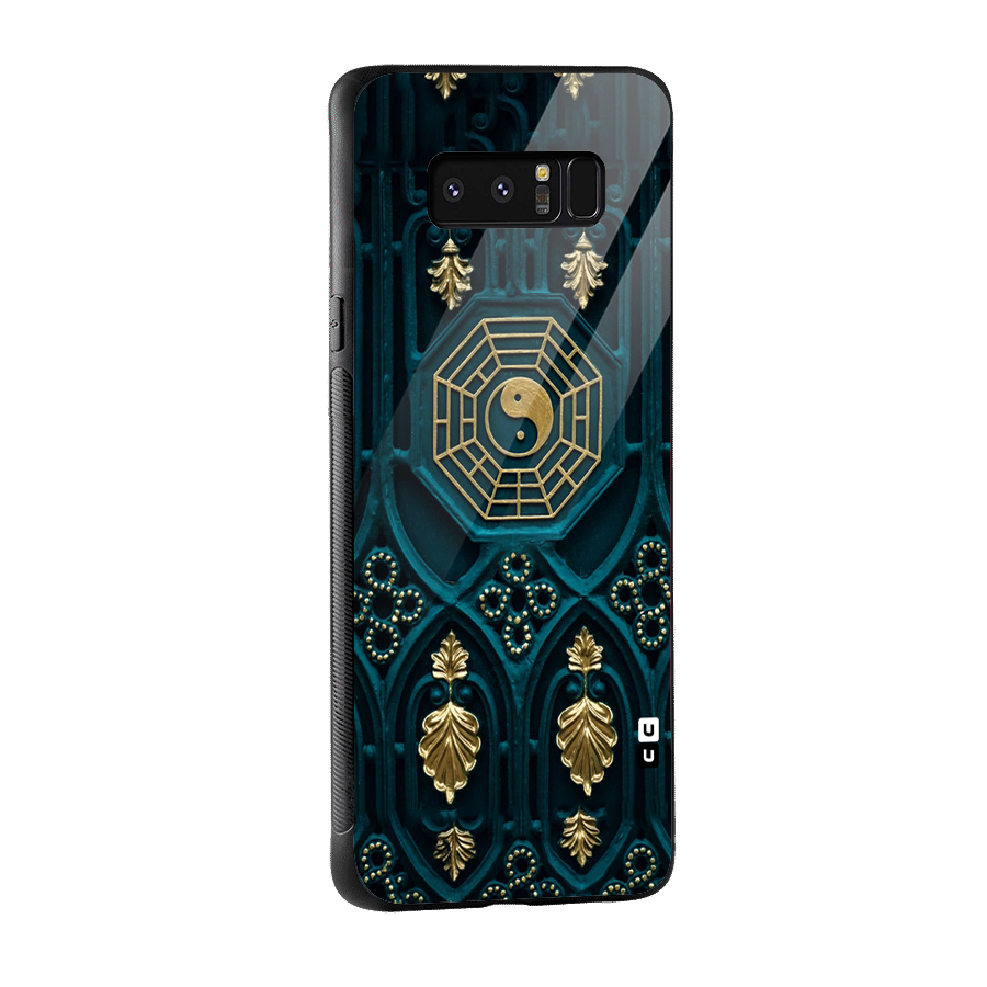 Peace Web Design Glass Back Case for Galaxy Note 8