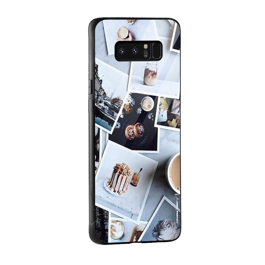 Pictures Coffee Glass Back Case for Galaxy Note 8