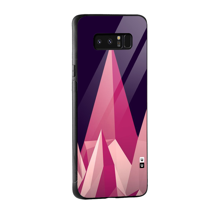 Pink Sharp Glass Back Case for Galaxy Note 8