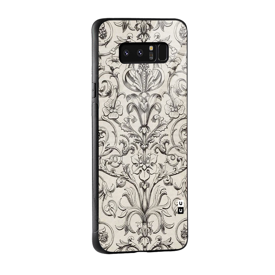Pleasing Artsy Design Glass Back Case for Galaxy Note 8