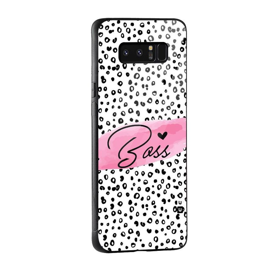 Polka Boss Glass Back Case for Galaxy Note 8