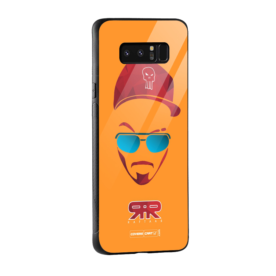 Raftaar Orange Glass Back Case for Galaxy Note 8