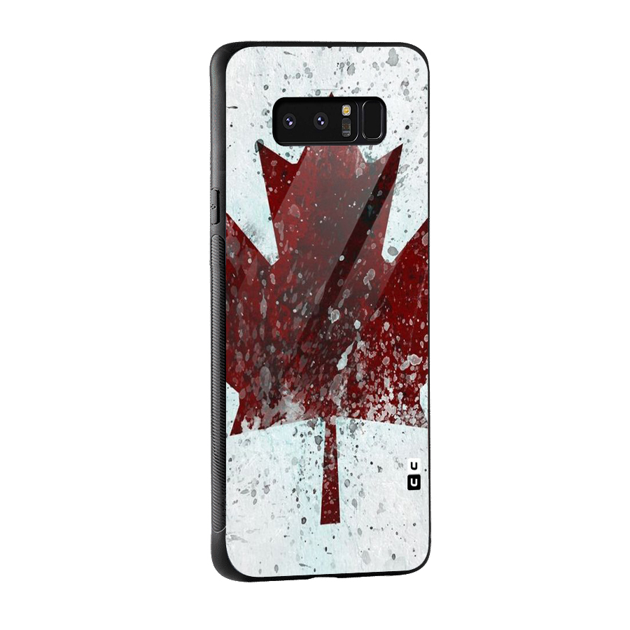 Red Maple Snow Glass Back Case for Galaxy Note 8