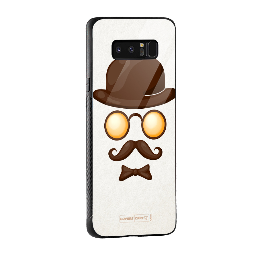 Retro Style Glass Back Case for Galaxy Note 8