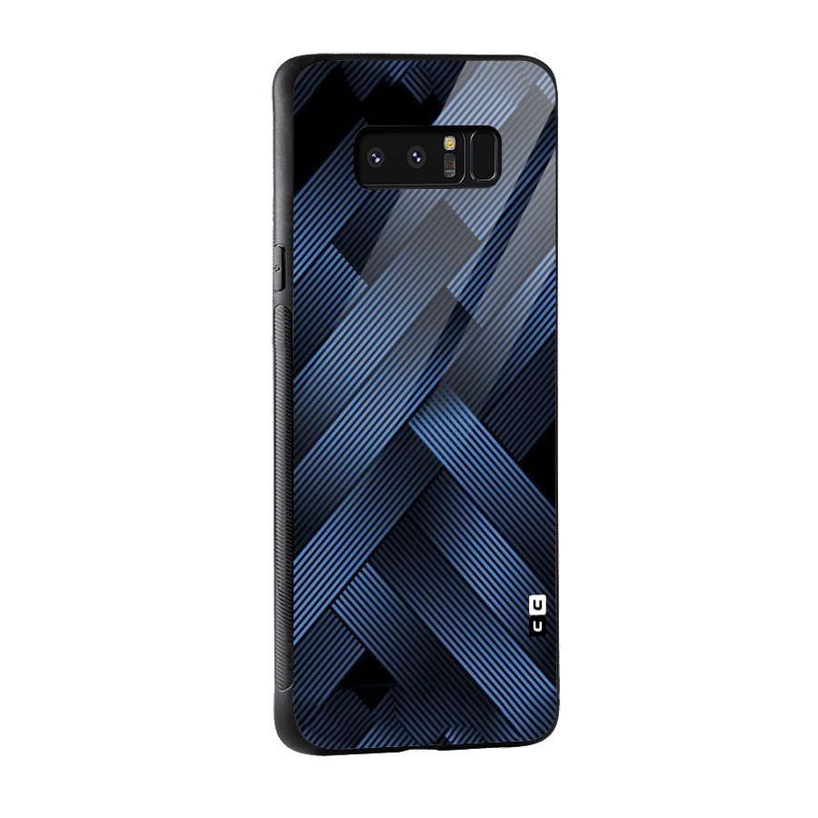 Ribbon Stripes Glass Back Case for Galaxy Note 8