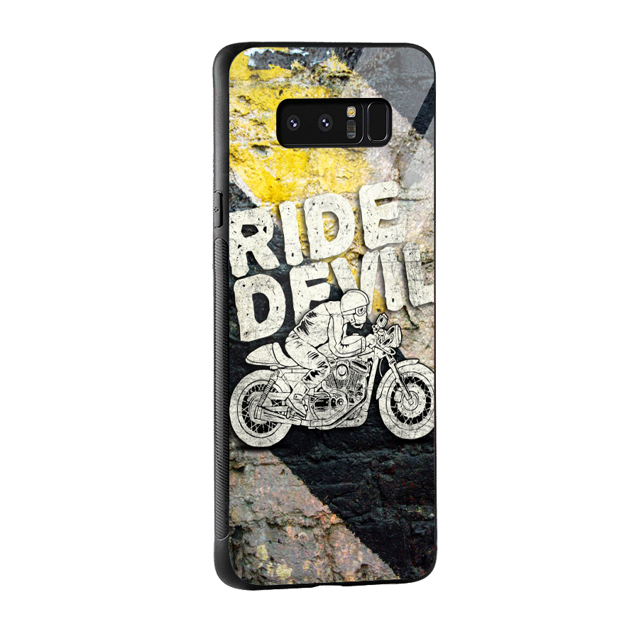 Ride Devil Glass Back Case for Galaxy Note 8