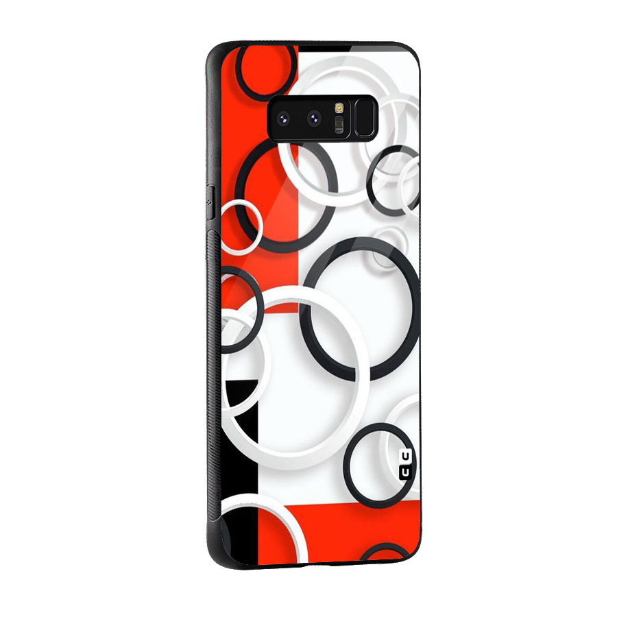 Rings Abstract Glass Back Case for Galaxy Note 8