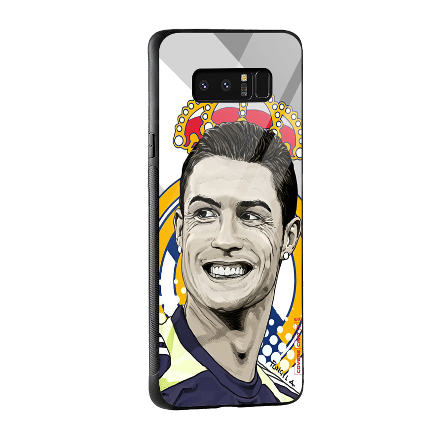 Ronaldo Madrid King Glass Back Case for Galaxy Note 8