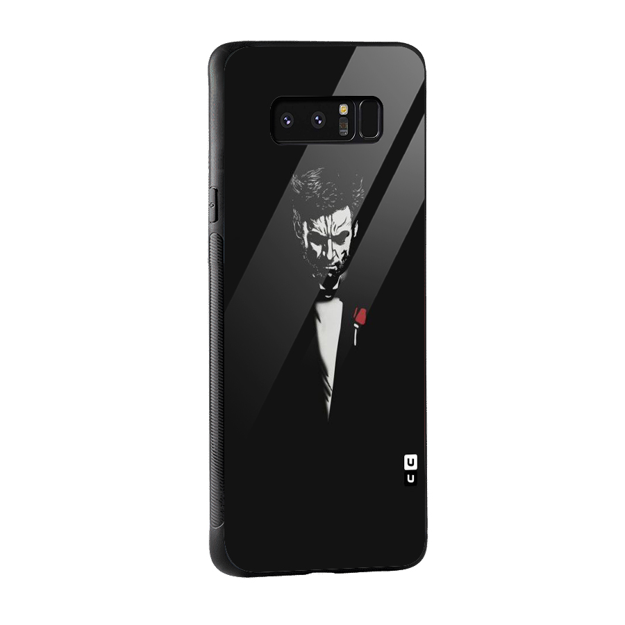 Rose Man Glass Back Case for Galaxy Note 8