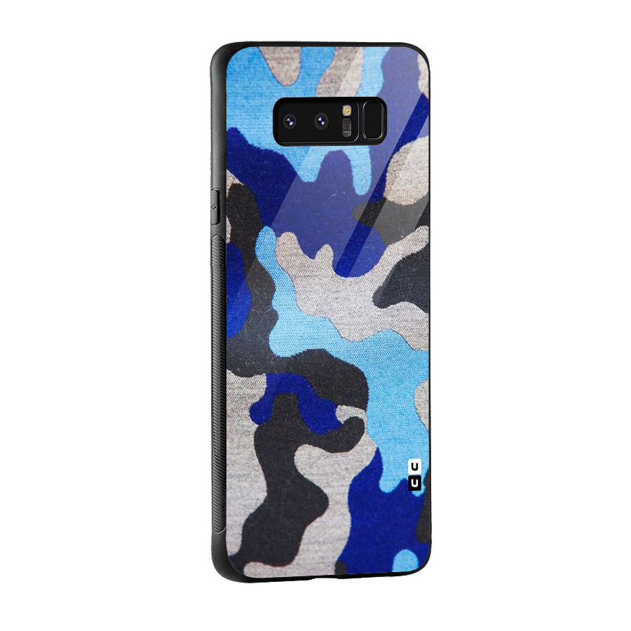 Rugged Camouflage Glass Back Case for Galaxy Note 8