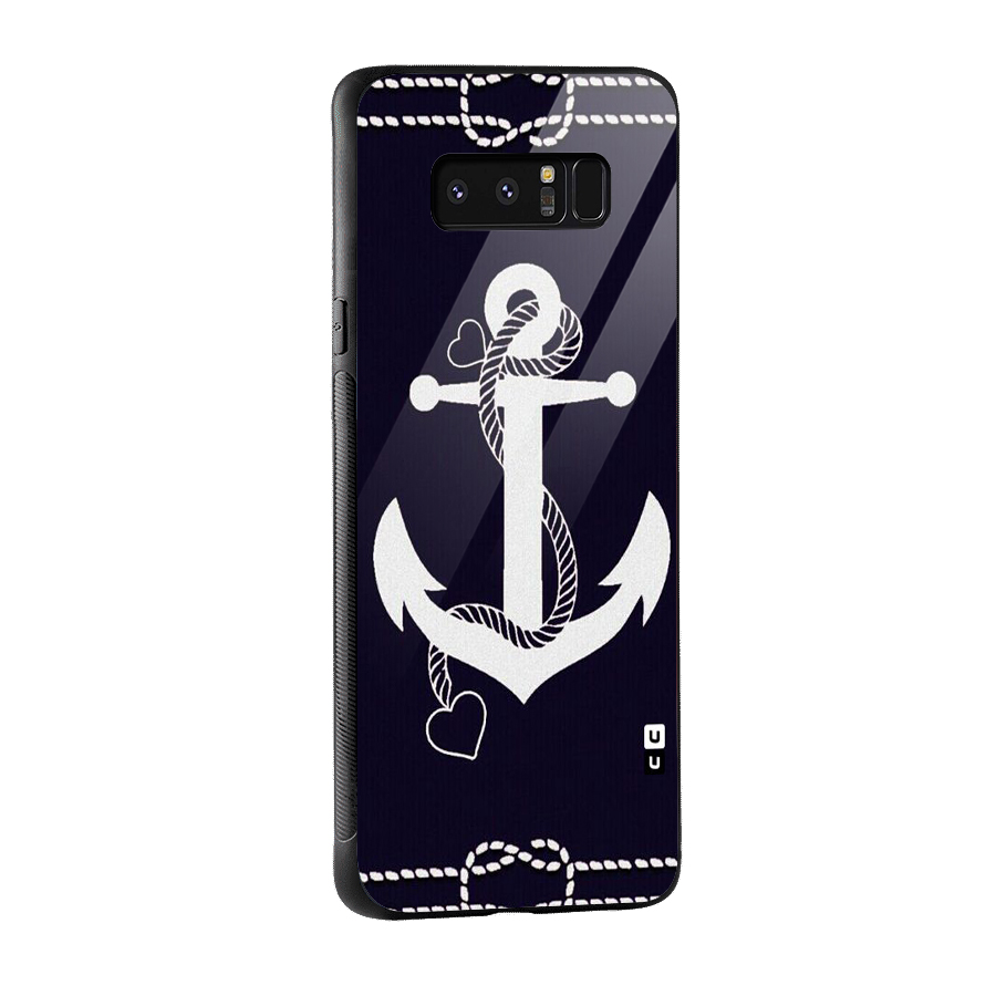 Sail Anchor Glass Back Case for Galaxy Note 8
