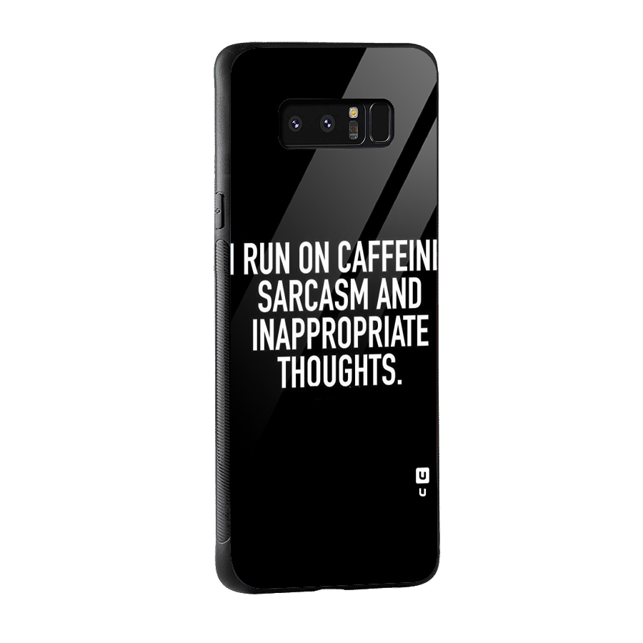 Sarcasm And Caffeine Glass Back Case for Galaxy Note 8