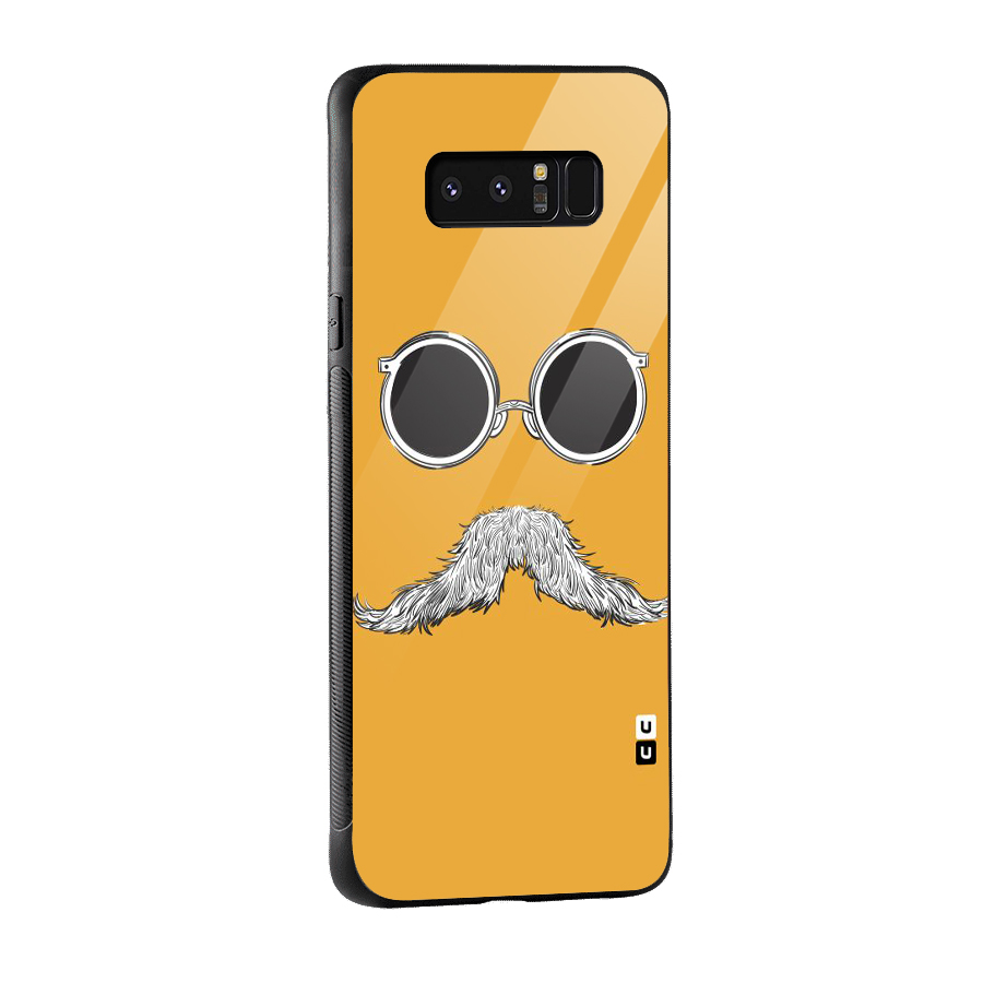 Sassy Mustache Glass Back Case for Galaxy Note 8