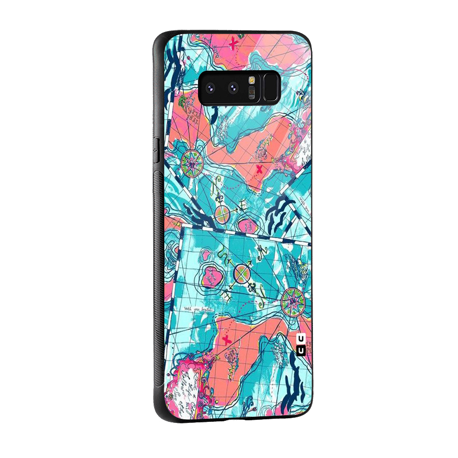 Sea Adventure Glass Back Case for Galaxy Note 8