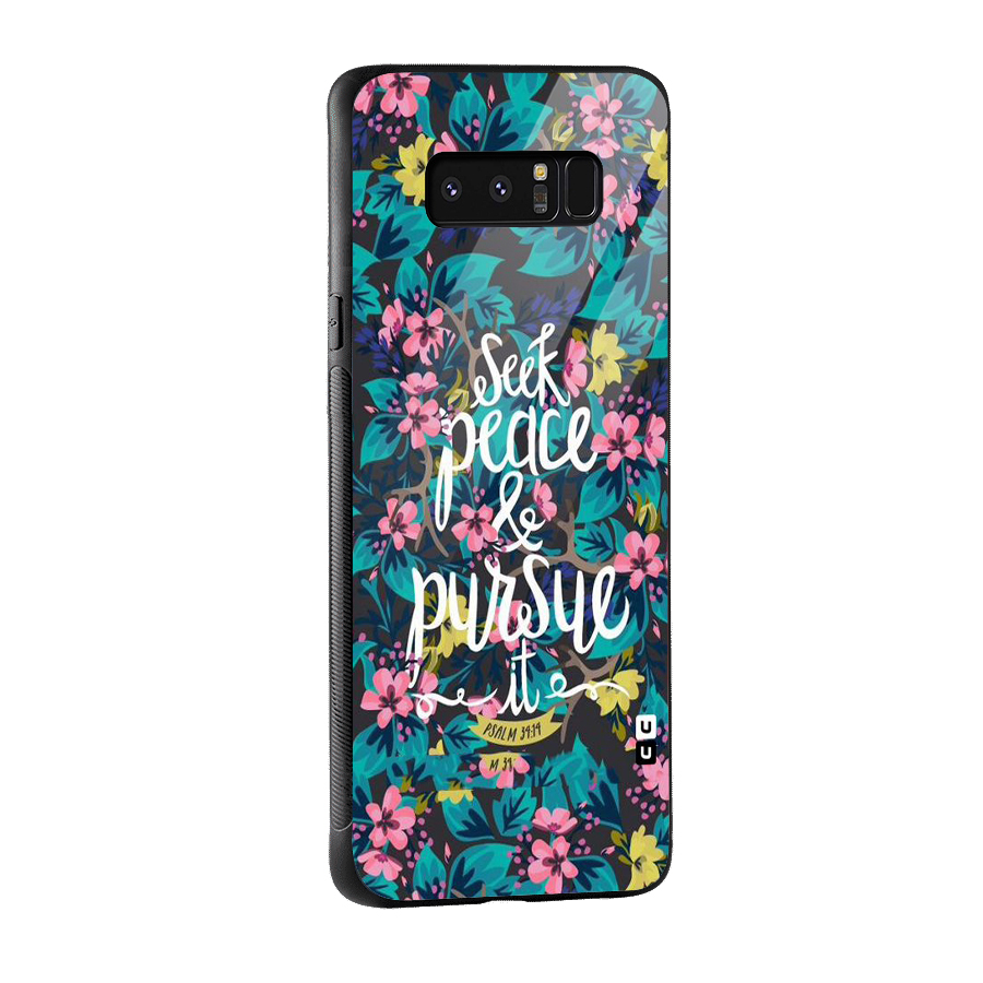 Seek Peace Glass Back Case for Galaxy Note 8